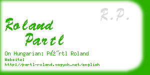 roland partl business card